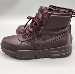 Nike Air Max Goaterra 2.0 Leather Boots Deep Burgundy 916816-601 Mens 8.5 Shoes